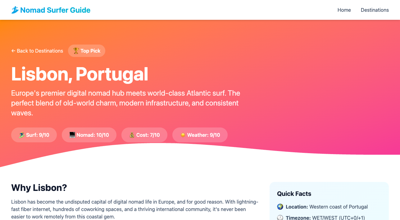 Screenshot of broken link issue